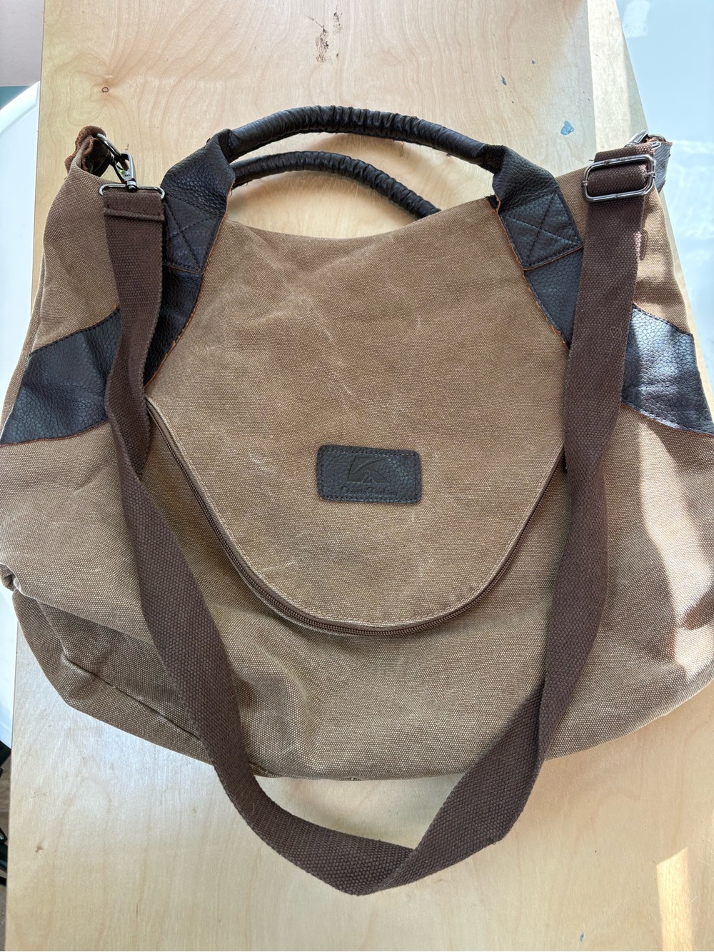 Canvas Tote Bag for Women - Brown